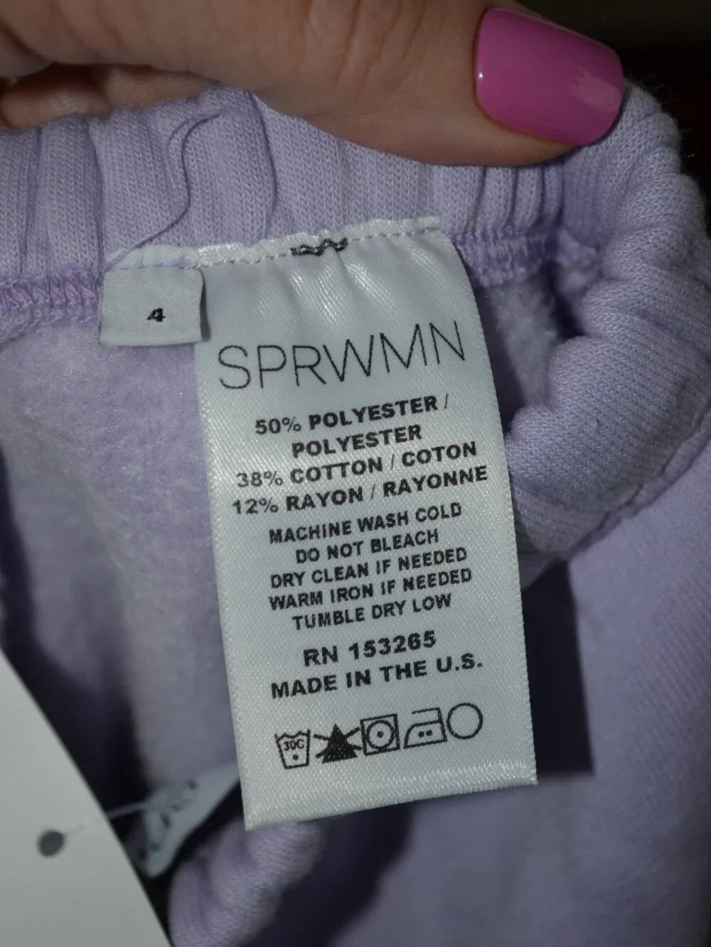 NWT $176 Girl's Sz 4 Matching SPRWMN Purple Heart Sweatshirt & Sweatpants Set